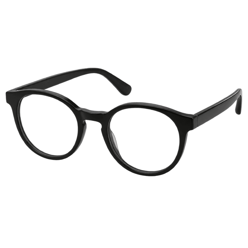 Generated item image of black round frames eyeglasses