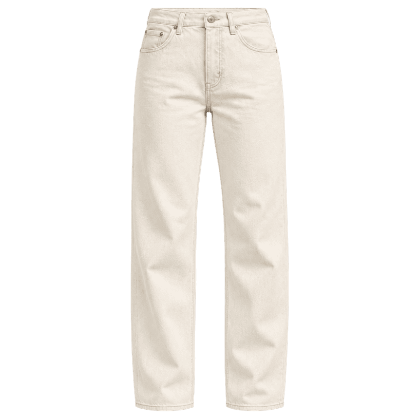 Generated item image of relaxed cream white high rise denim jeans
