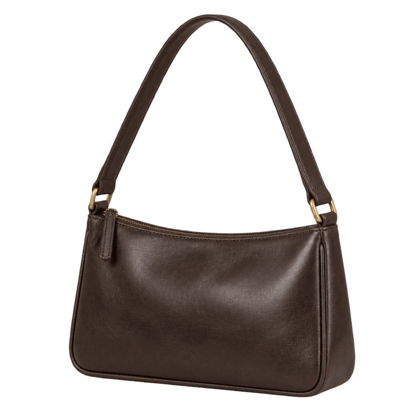 Generated item image of dark brown small rectangular leather-like material shoulder bag